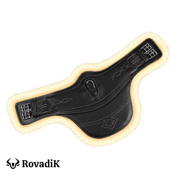 Rovadik Short Stud Guard Horse Girth for English Saddle | Contoured Horse Saddle Girth with Strong Buckles and D-Ring | Equestrian Riding Girth for Horses - Image 4