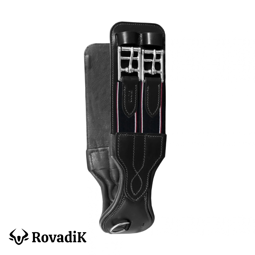 Rovadik Joint' Dressage Horse Girth for English Saddle | Contoured Horse Saddle Girth with Strong Buckles and D-Ring | Equestrian Riding Girth for Horses - Image 7