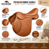 Rovadik Genuine Leather All Purpose Jumping English Horse Saddle Set with Bridle and Reins, Saddle Pad, Stirrup, Stirrup Leather, Horse Bit and Horse Girth - Thumbnail Image 6