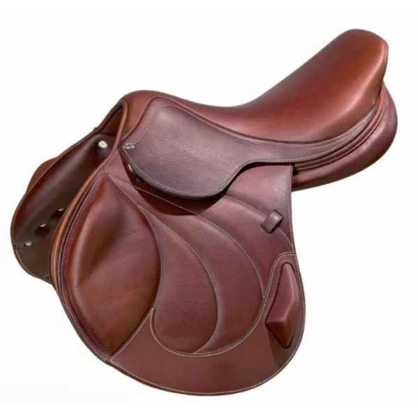 Rovadik Vanguard All Purpose Leather Jumping English Riding Horse Saddle Tack Set, Close Contact Seat Size 12″-18″
