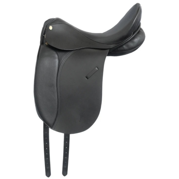 Rovadik Croma English Dressage Leather Saddle – Deep Seat, Wool Flocked