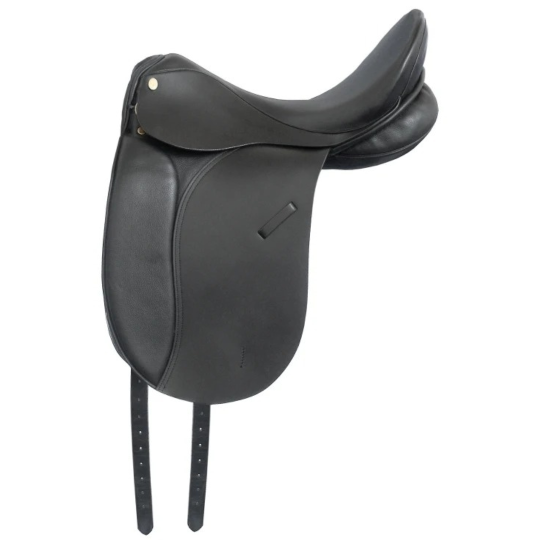 Rovadik Croma English Dressage Leather Saddle – Deep Seat, Wool Flocked - Image 1