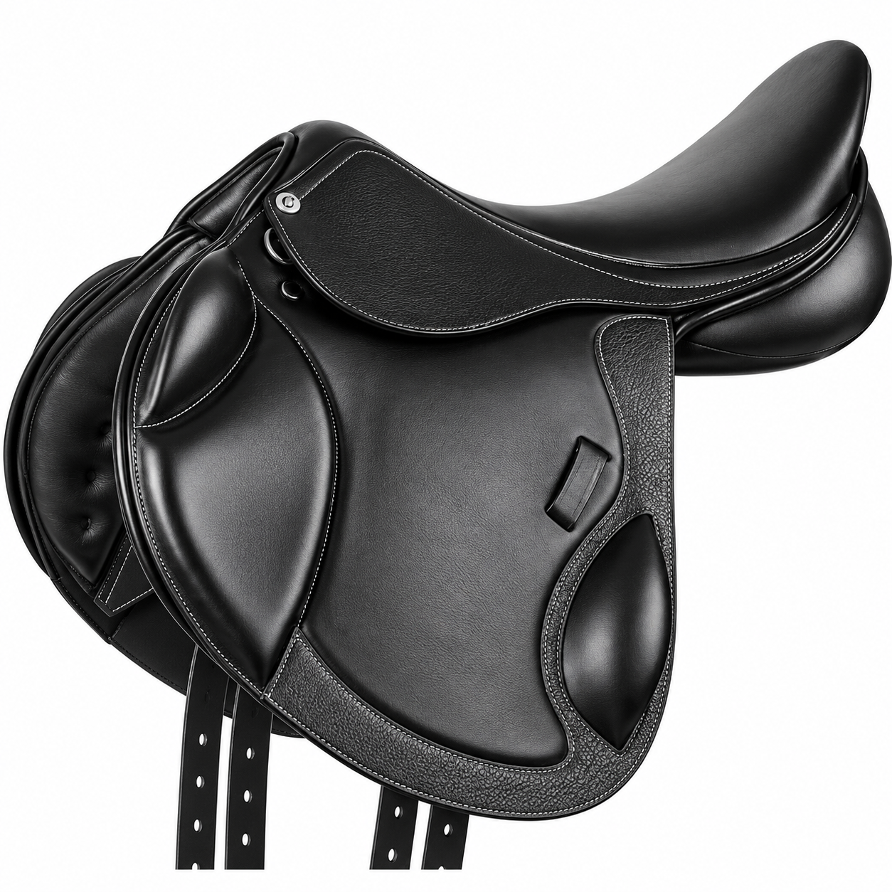 Rovadik Hedonism All Purpose Two Tone Leather Jumping English Riding Horse Saddle Tack Set Seat Size 12″-18″ Close Contact_RVD_07 - Image 2