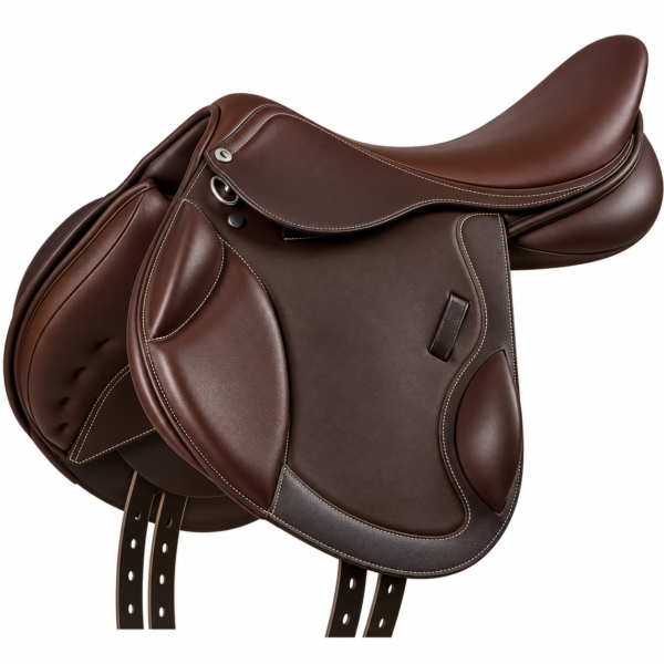 Rovadik Hedonism All Purpose Two Tone Leather Jumping English Riding Horse Saddle Tack Set Seat Size 12″-18″ Close Contact_RVD_07