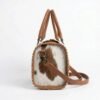 Rovadik Cowhide Speedy Bag Leather Western Duffle Bag – Tooled Floral Travel Handbag - Thumbnail Image 4