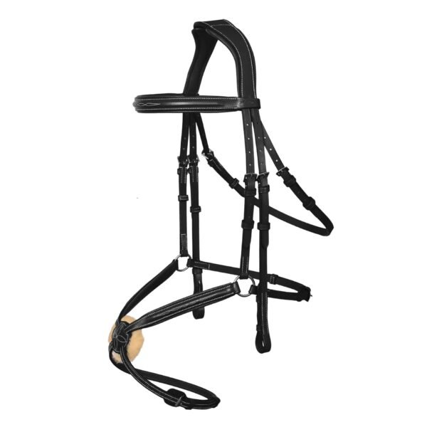 Rovadik Horse Bridle ‘Imperious’ Figure 8 Jumping Bridle with Reins | Adjustable Straps & Stainless Steel Hardware for Training and Riding
