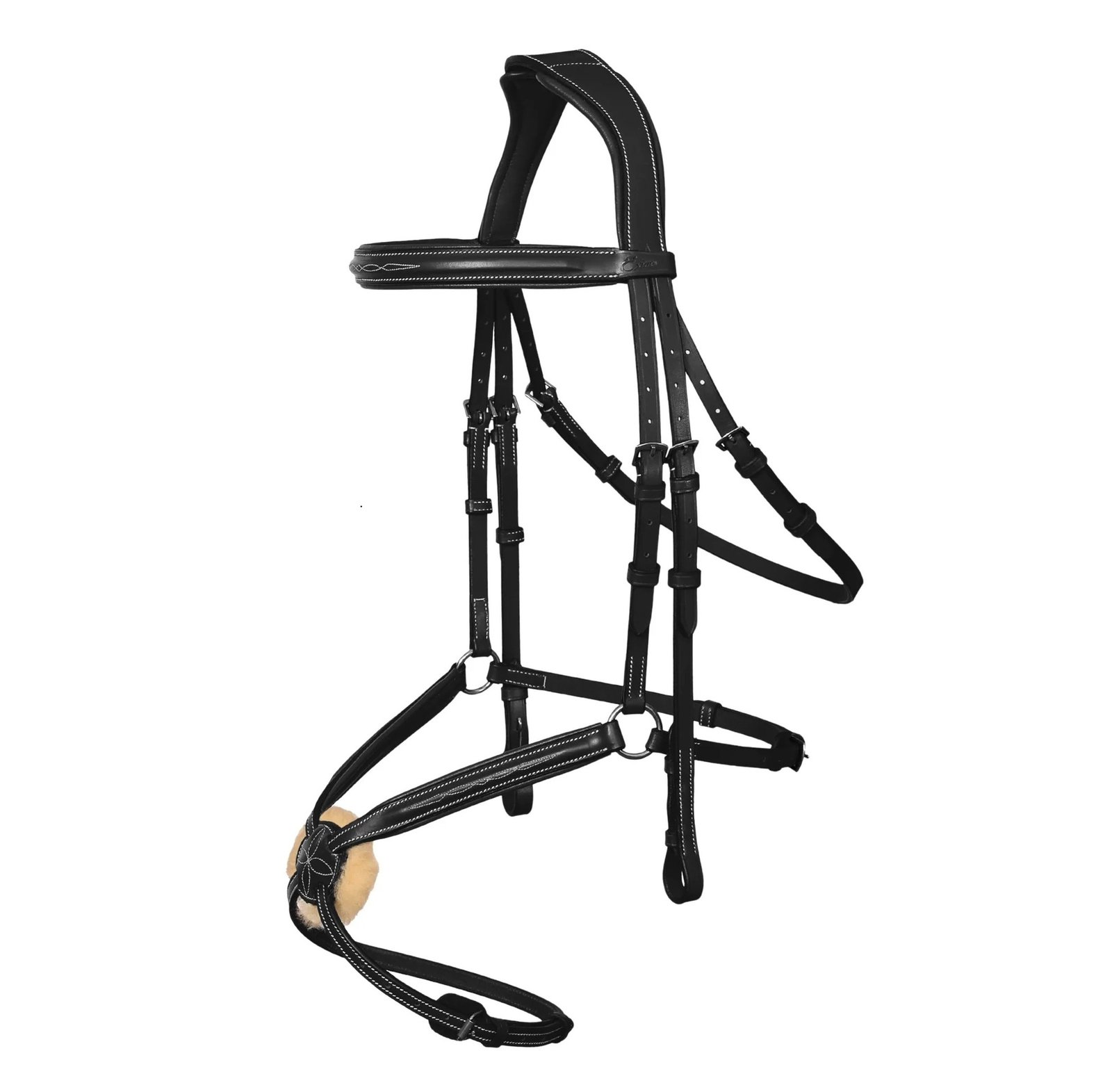 Rovadik Horse Bridle 'Imperious' Figure 8 Jumping Bridle with Reins | Adjustable Straps & Stainless Steel Hardware for Training and Riding - Image 2