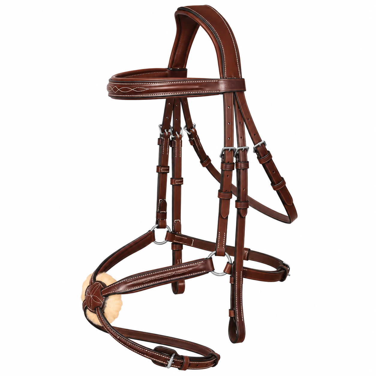 Rovadik Horse Bridle 'Imperious' Figure 8 Jumping Bridle with Reins | Adjustable Straps & Stainless Steel Hardware for Training and Riding - Image 1