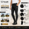 Rovadik Horse Riding Breeches with Silicone - Better Grip - Anti Slip-Comfortable and Four-Way Stretchable Fabric- Suitable for Horse Riders-for Men (Black) - Thumbnail Image 4