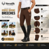 Rovadik Horse Riding Breeches with Silicone - Better Grip - Anti Slip-Comfortable and Four-Way Stretchable Fabric- Suitable for Horse Riders-for Men (Dark Brown) - Thumbnail Image 4