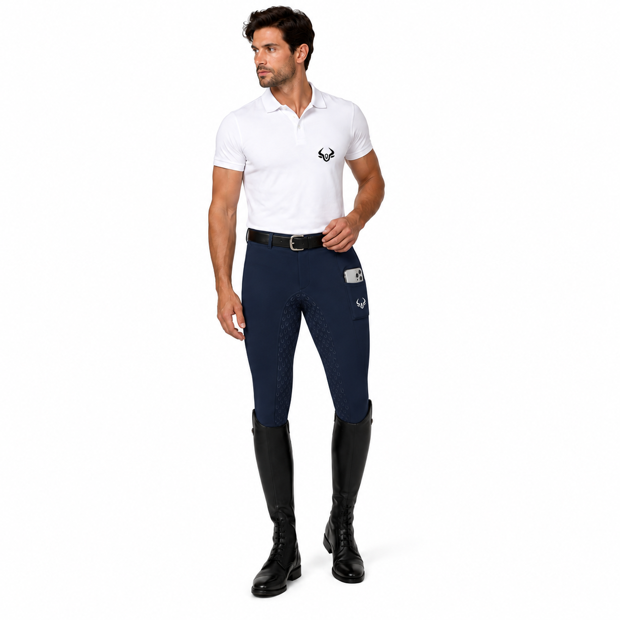Rovadik Horse Riding Breeches with Silicone - Better Grip - Anti Slip-Comfortable and Four-Way Stretchable Fabric- Suitable for Horse Riders-for Men (Navy Blue) - Image 3