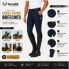 Rovadik Horse Riding Breeches with Silicone - Better Grip - Anti Slip-Comfortable and Four-Way Stretchable Fabric- Suitable for Horse Riders-for Men (Navy Blue) - Thumbnail Image 4