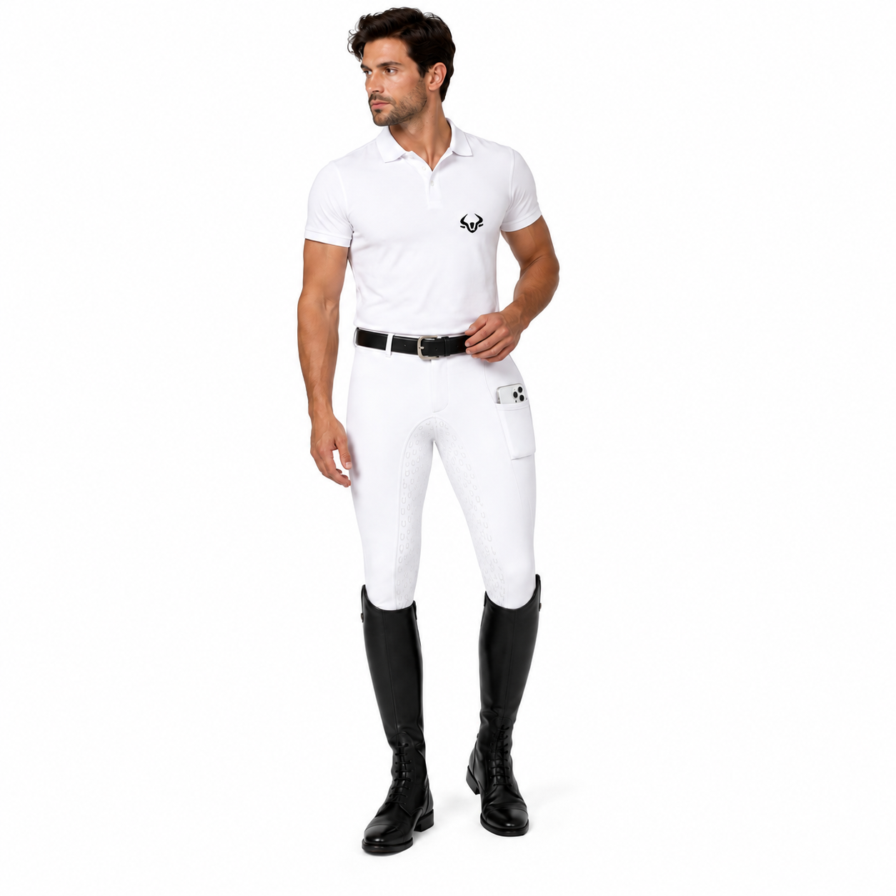 Rovadik Horse Riding Breeches with Silicone - Better Grip - Anti Slip-Comfortable and Four-Way Stretchable Fabric- Suitable for Horse Riders-for Men (White) - Image 3
