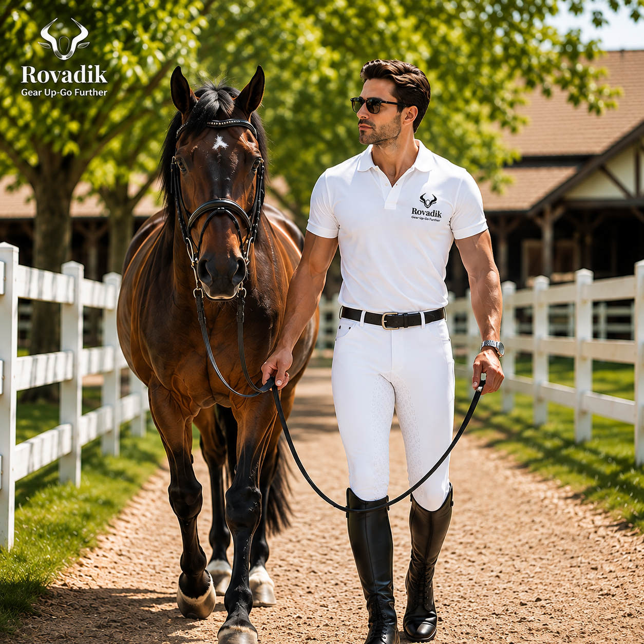 Rovadik Horse Riding Breeches with Silicone - Better Grip - Anti Slip-Comfortable and Four-Way Stretchable Fabric- Suitable for Horse Riders-for Men (White) - Image 2