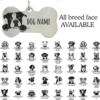 Rovadik HANDMADE Customized Pet ID Tag Personalize Black Engraved Name Collar Tag with Breed face for Your Loving Pet Dog, Cat, Puppy, Horse Classic Bone Shape Large - Thumbnail Image 3