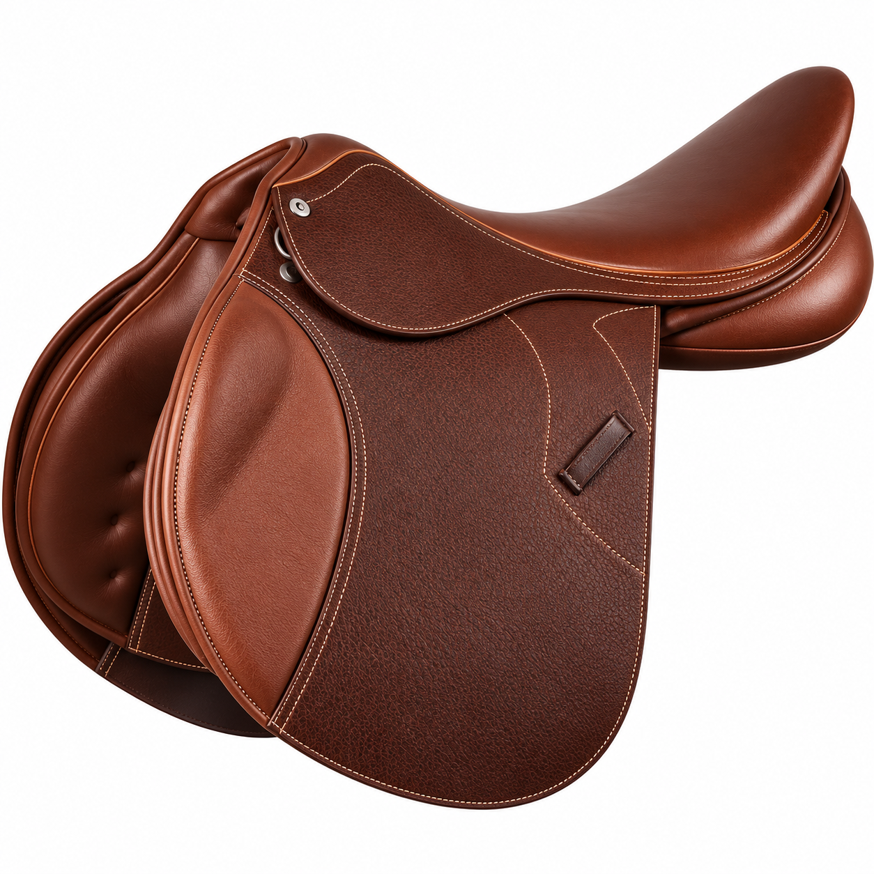 Rovadik Deluxe All Purpose Two Tone Leather Jumping English Riding Horse Saddle Tack Set Seat Size 12″-18″ Close Contact_RVD_09 - Image 2