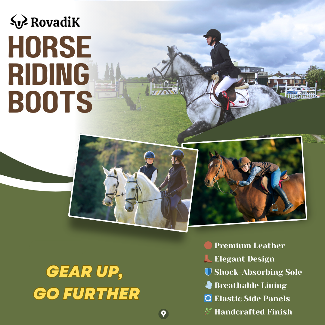Rovadik 'Vanguard' Customised HandMade Horse Riding Boots,Genuine Leather Equestrian Boots, English Riding Boots for Cowboy/Cowgirl-Unisex Boots-Black - Image 6