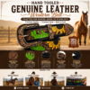 Rovadik Handtooled Western Leather Belt for Men and Women | Genuine Full Grain Leather Cowboy Belt with Handcrafted Design | Vintage Engraved Metal Buckle | Casual, Jeans Wear - Thumbnail Image 6