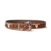 Rovadik Handtooled Skull Western Leather Belt for Men and Women | Genuine Full Grain Leather Cowboy Belt with Handcrafted Design | Vintage Engraved Metal Buckle | Casual, Jeans Wear - Thumbnail Image 3