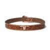 Rovadik Handtooled Skull Western Leather Belt for Men and Women | Genuine Full Grain Leather Cowboy Belt with Handcrafted Design | Vintage Engraved Metal Buckle | Casual, Jeans Wear - Thumbnail Image 2